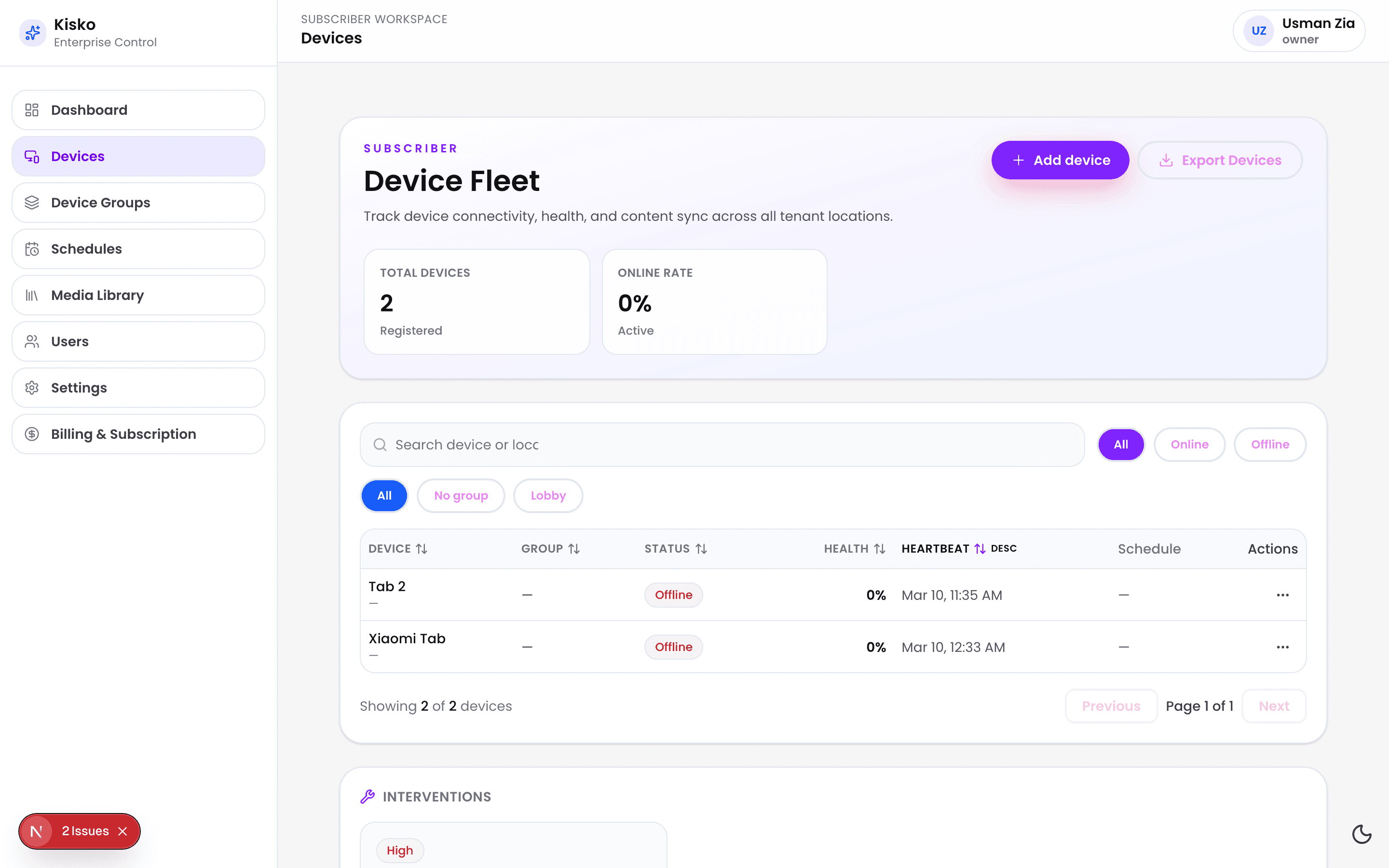 Kisko Devices screenshot